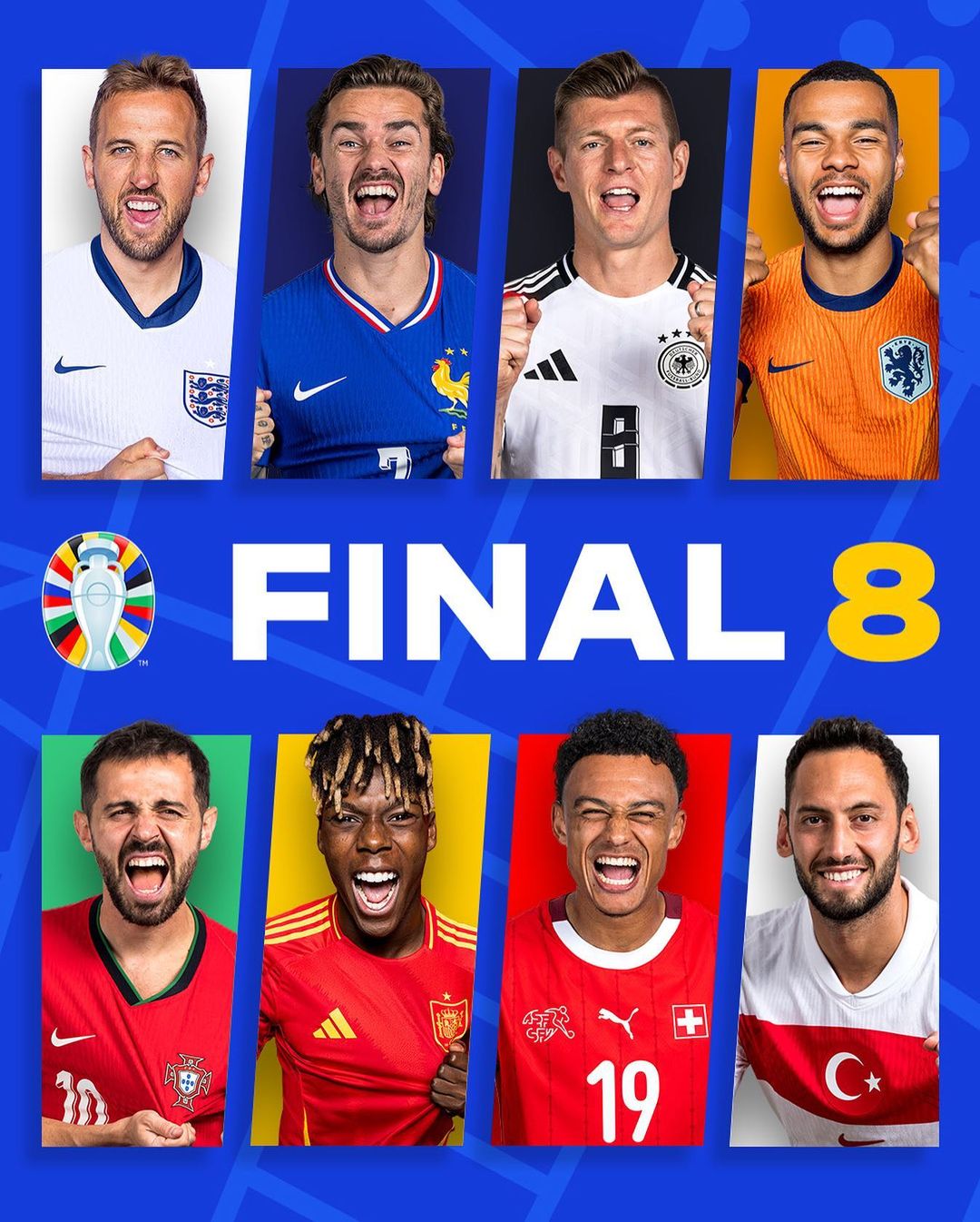 EURO 2024: Intense Quarterfinal Battles Await (FINAL 8)